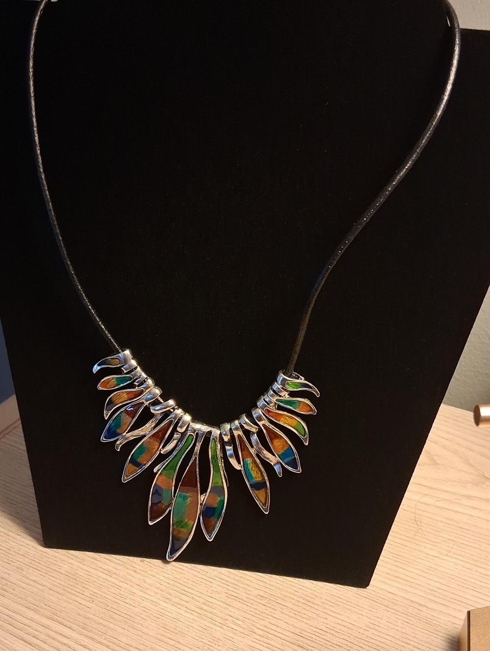 Multicolor Enamel Petal Statement Necklace - Women Jewelry